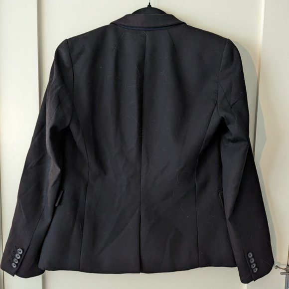 J. Crew Regent Blazer in Wool Flannel Black size 8 - Picture 6 of 13